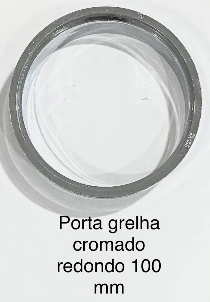 Porta-grelha cromado redondo 100mm fabricado pela N7N Ferramentaria