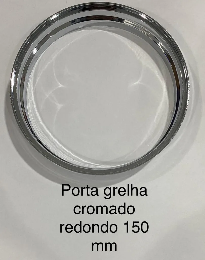 Porta-grelha cromado redondo 150mm fabricado pela N7N Ferramentaria