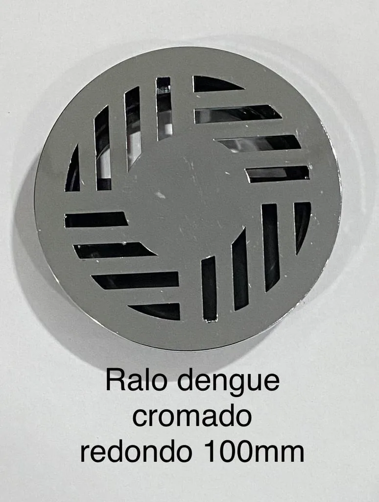 Ralo antidengue cromado redondo 100mm fabricado pela N7N Ferramentaria