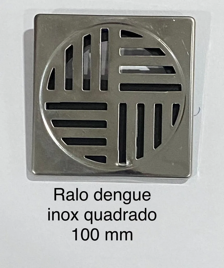 Ralo antidengue inox quadrado 100mm fabricado pela N7N Ferramentaria