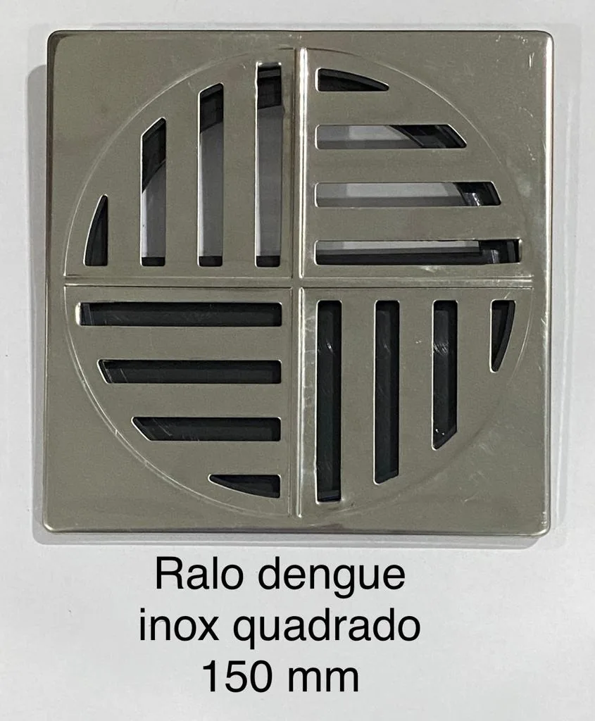 Ralo antidengue inox quadrado 150mm fabricado pela N7N Ferramentaria