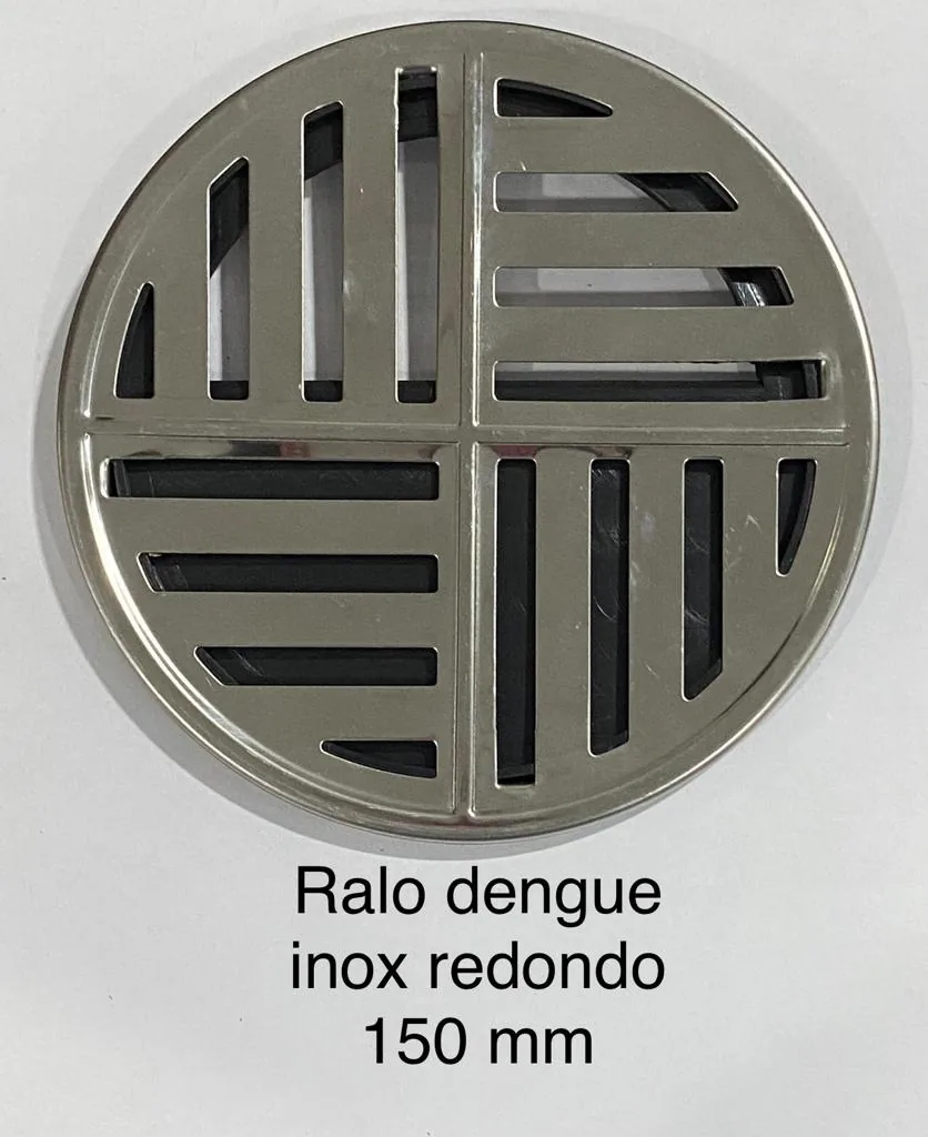 Ralo antidengue inox redondo 150mm fabricado pela N7N Ferramentaria
